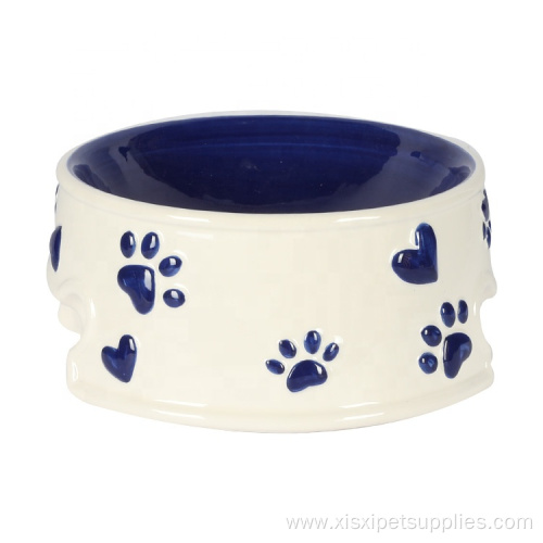 Wholesale Custom Logo Ceramic Pet Cat Dog Bowls